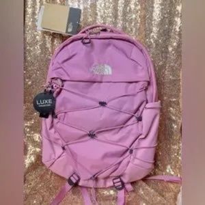 tnf north face women’s luxe borealis evening pink backpack